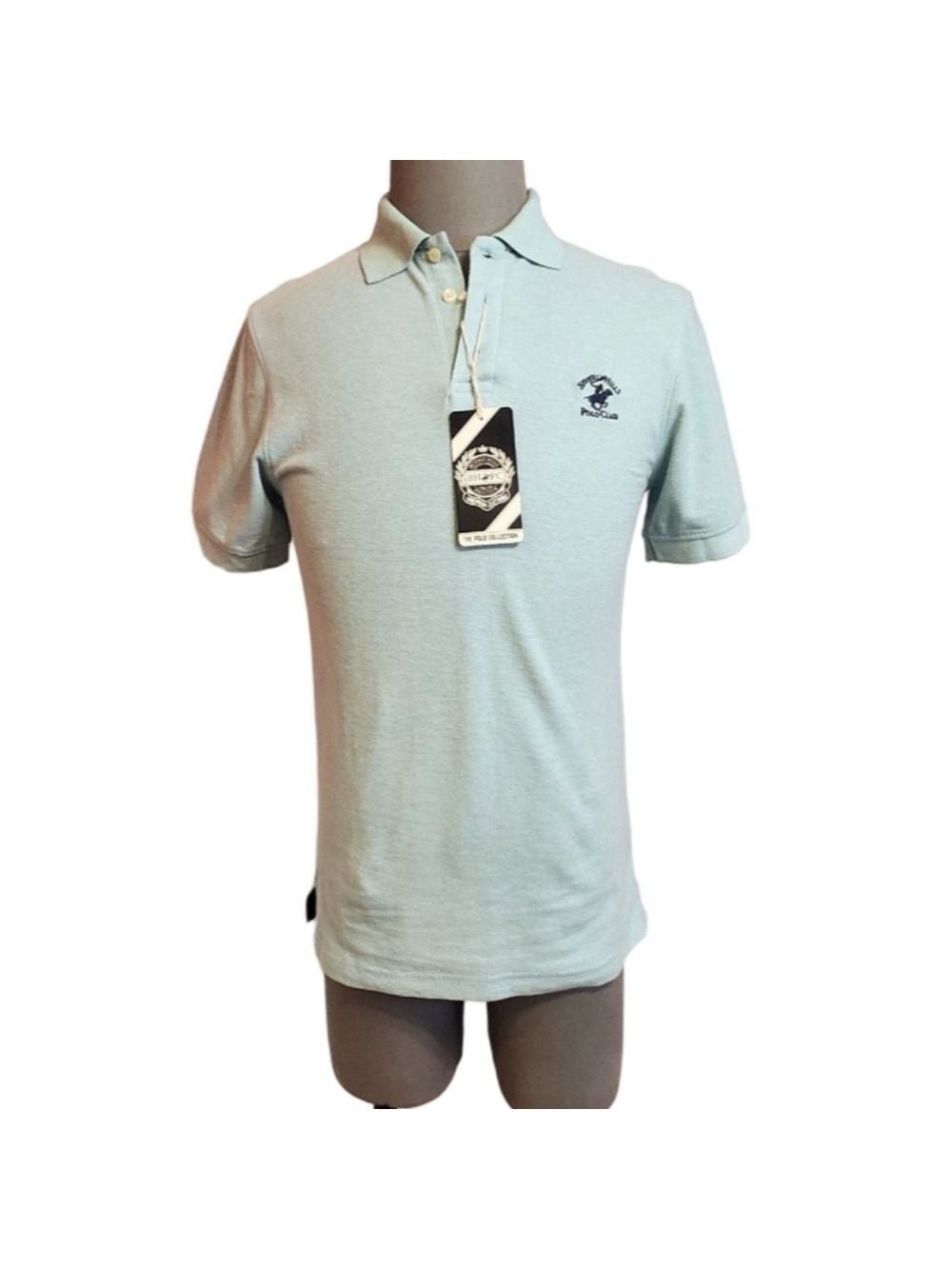 Beverly Hills Polo Club Mens Pique Top Light Blue Small